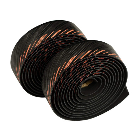 Silca NASTRO CUSCINO BAR TAPE NEGRO CON NARANJA NEÓN