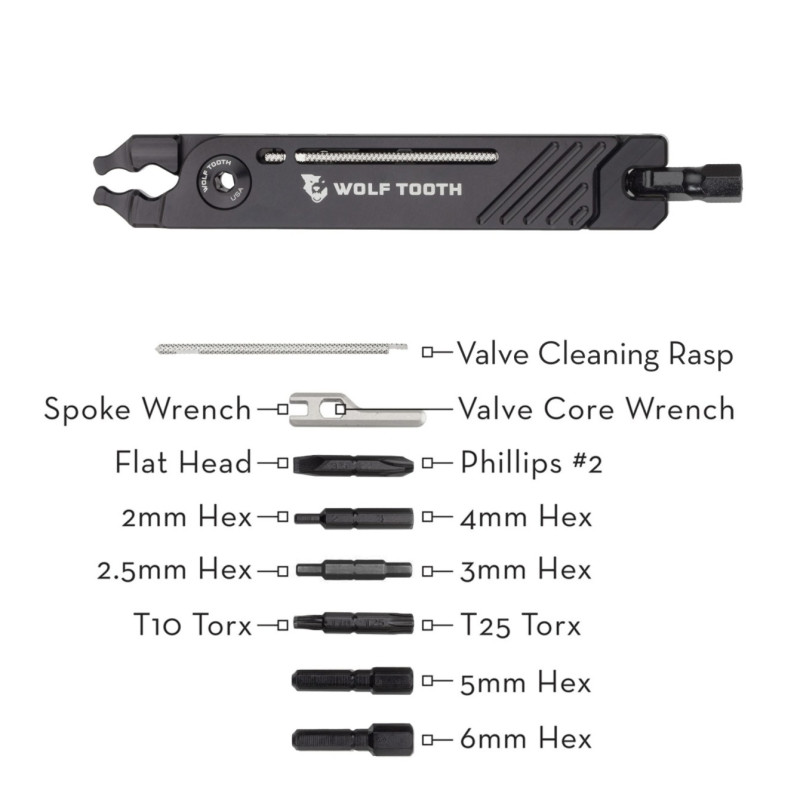 Wolf Tooth 8-Bit Pliers Black Bolt