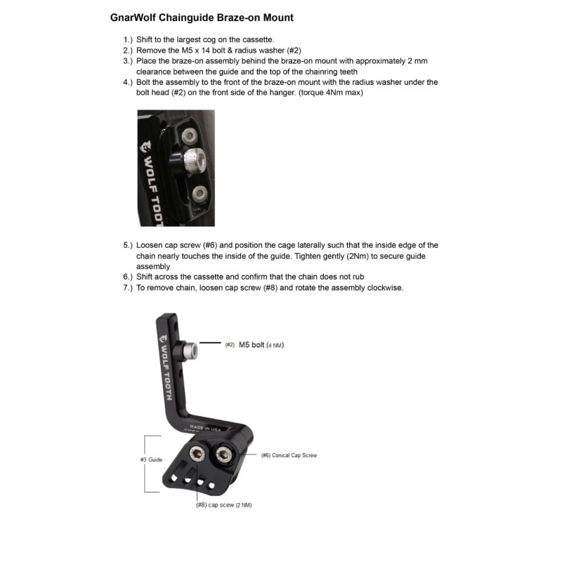 Wolf Tooth GnarWolf Chainguide with clamp