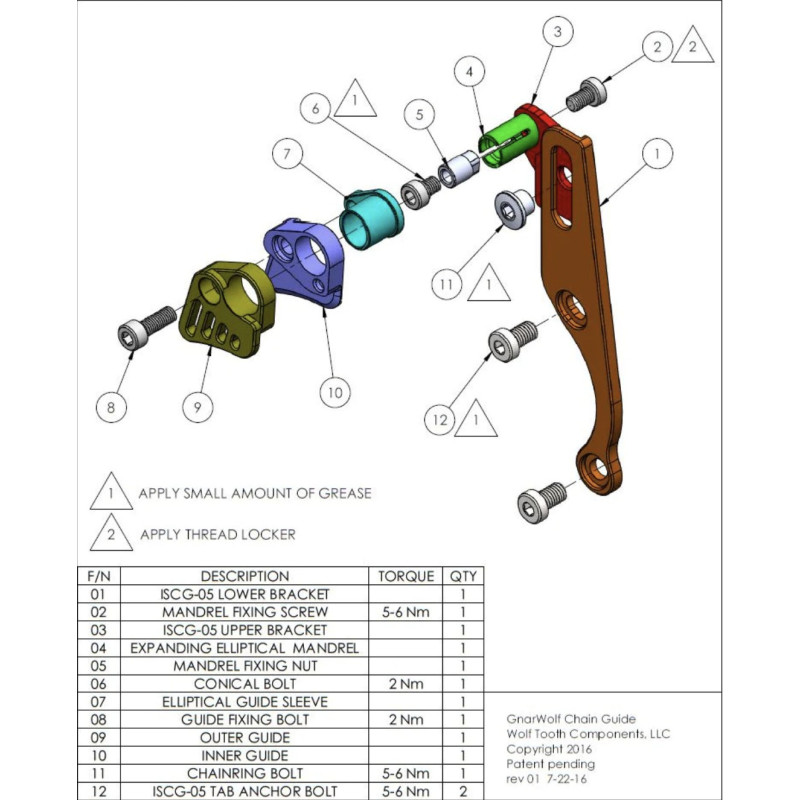 Wolf Tooth GnarWolf Kettinggeleider ISCG05 Montage