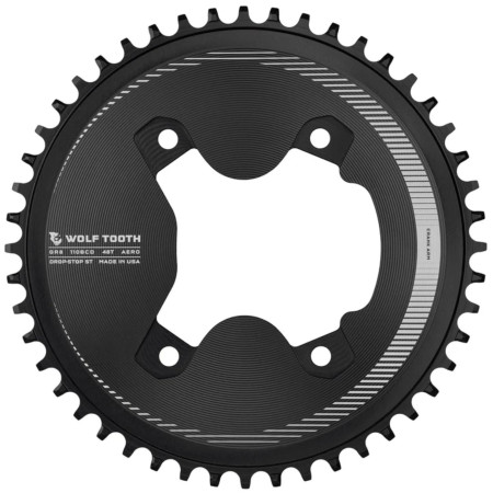 Wolf Tooth Aero 110 BCD Asymmetric 4-Bolt Chainrings Shimano GRX 800