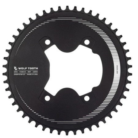 Wolf Tooth Aero Oval 110 BCD Asimétrico 4 Tornillos Platos Shimano GRX 800