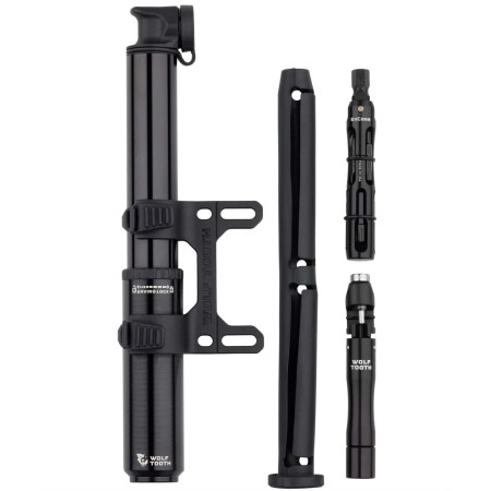 Wolf Tooth EnCase Pomp 85cc met Hex Bit Sleutel & Ketting + Bandenplug Multitools