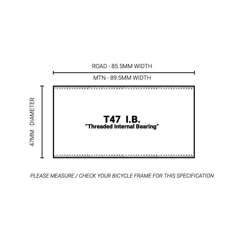 Cajas de pedalier Praxis Praxis M30 T47 Threaded Internal bearing Prxis M30 (Girder - Zayante...)