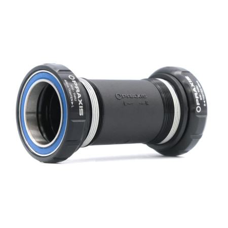 Praxis Bottom Bracket, Cuscinetto in Acciaio, M30 Passante, BSA, Filettato, Argento