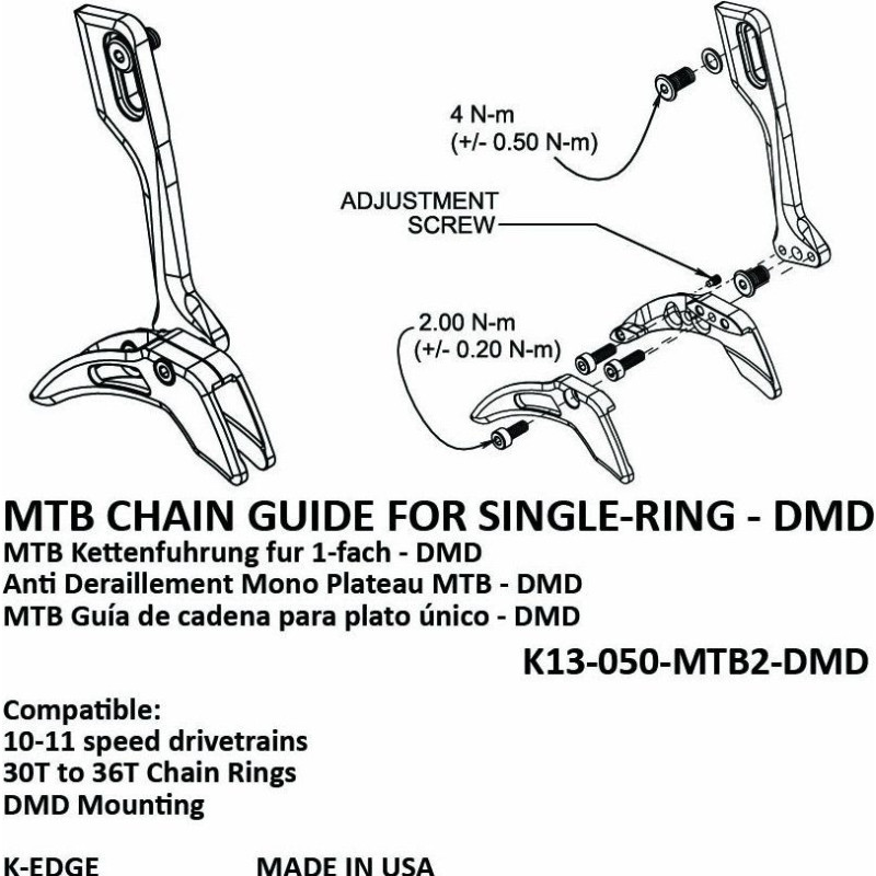 K-EDGE Chain Guide 1X MTB DM