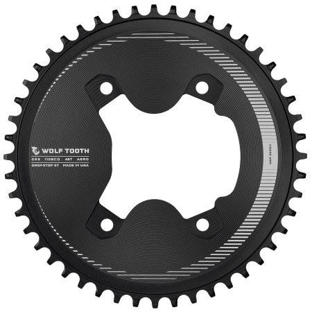 Wolf Tooth 110 BCD Asym 4-Bolt Aero Chainrings para manivelas GRX DS ST