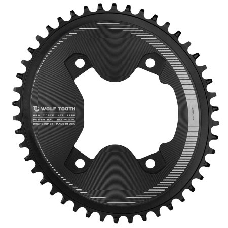 Wolf Tooth Oval 110 BCD Asym 4-Bolt Aero Chainrings manivelas GRX DS ST 46T