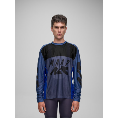 MAAP Alt Road Air Mesh LS Tee Mixed Blue