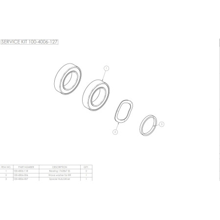 Accessoire ENVE Hub ENVE Kit Internal Rr 10x130 Campy
